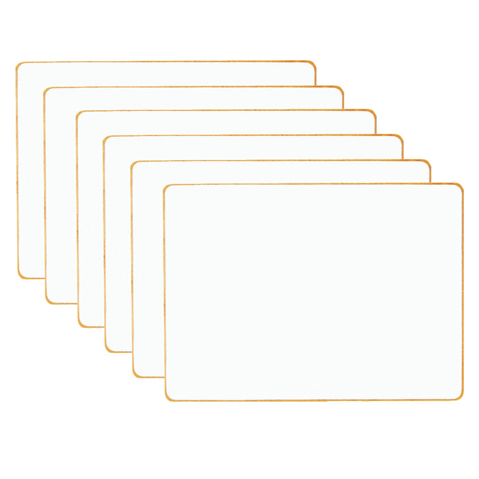 Double-sided Magnetic Dry-Erase Board, Blank, Pack of 6