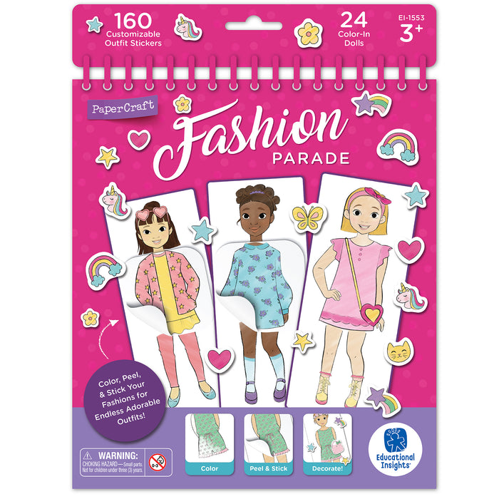 PaperCraft Fashion Parade Paper Dolls, 3 Sets