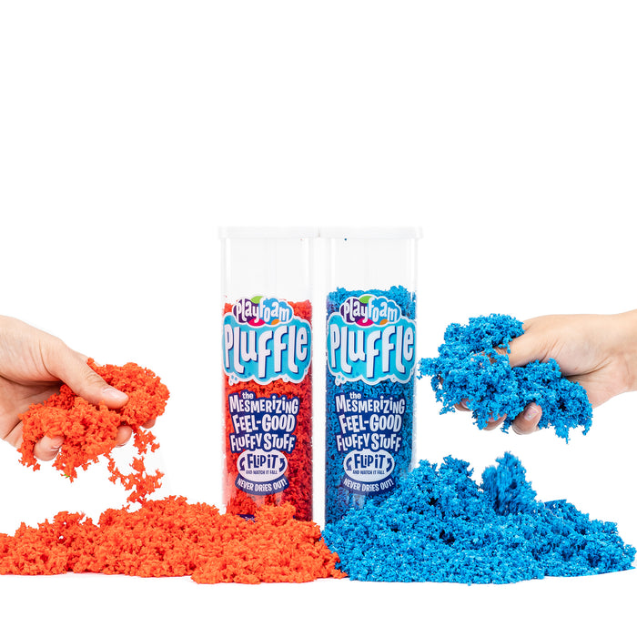 PLAYFOAM PLUFFLE 2 PACK BLUE & RED