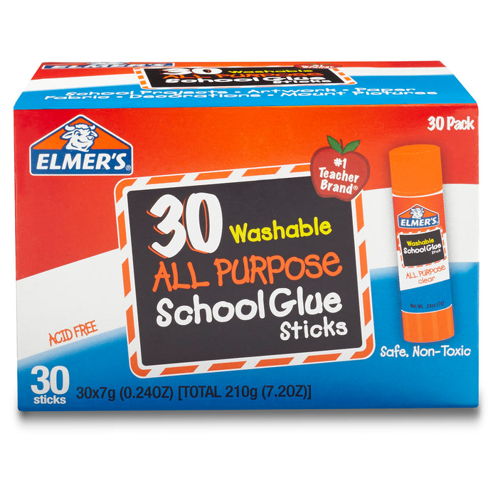 ELMERS 30PK SCHOOL GLUE STICKS ALL