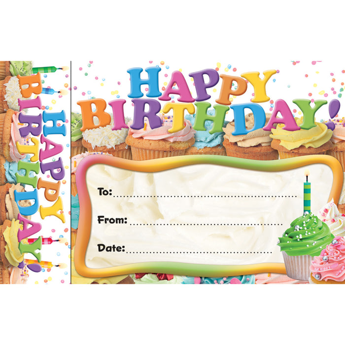 Happy Birthday Cupcakes Bookmark Awards, 30 Per Pack, 3 Packs