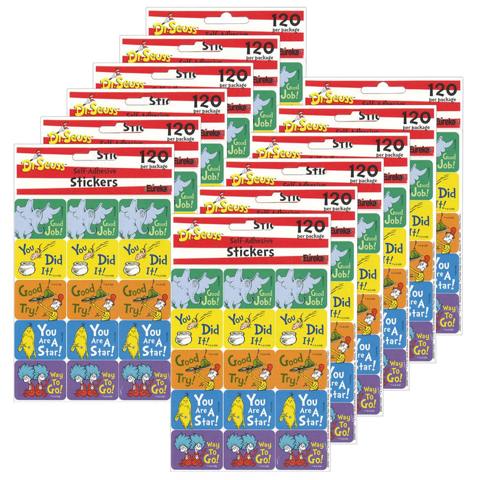 Dr. Seuss™ Success Stickers, 120 Per Pack, 12 Packs