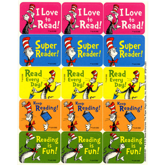 Cat in the Hat™ Reading Success Stickers, 120 Per Pack, 12 Packs
