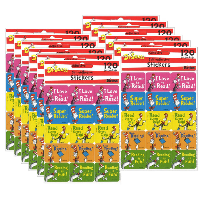 Cat in the Hat™ Reading Success Stickers, 120 Per Pack, 12 Packs
