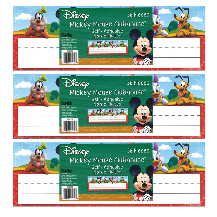 Mickey Mouse Clubhouse® Self-Adhesive Name Plates, 36 Per Pack, 3 Packs