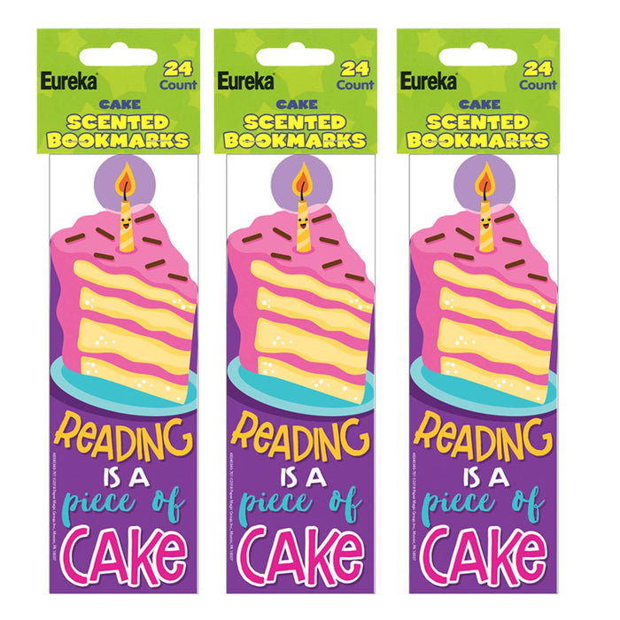 Cake Scented Bookmarks, 24 Per Pack, 3 Packs