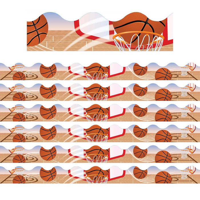 Basketball Deco Trim®, 37 Feet Per Pack, 6 Packs
