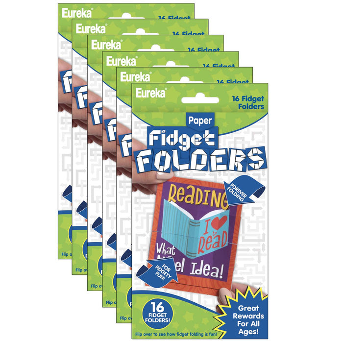 Reading Puns Fidget Folder, 16 Per Pack, 6 Packs