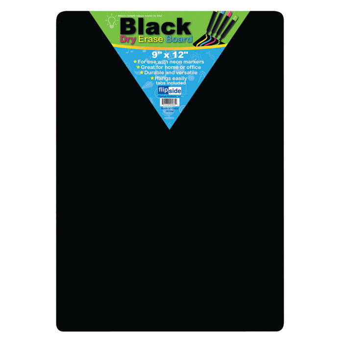 Black Dry Erase Boards, 9" x 12", Pack of 4