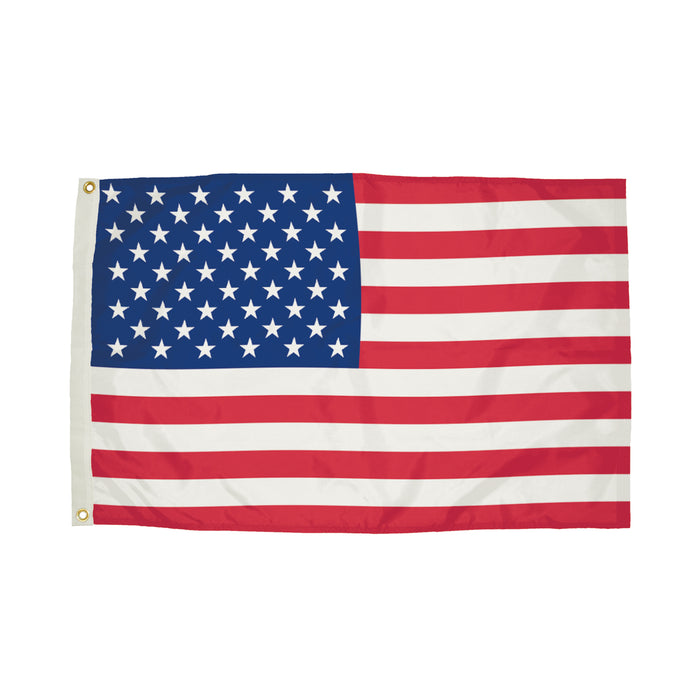 Durawavez Nylon Outdoor U.S. Flag with Heading & Grommets, 2' x 3'