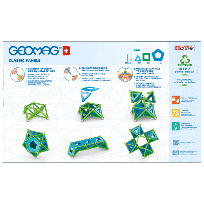 Geomag™ Green Line Panels, 114 Pieces