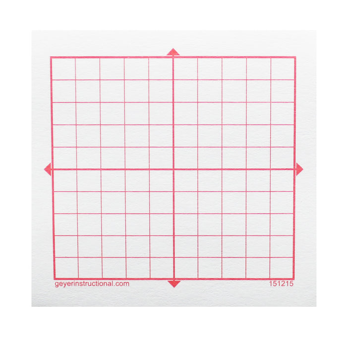 Graphing 3M Post-it® Notes, XY Axis, 10 x 10 Square Grid, 4 Pads Per Pack, 2 Packs