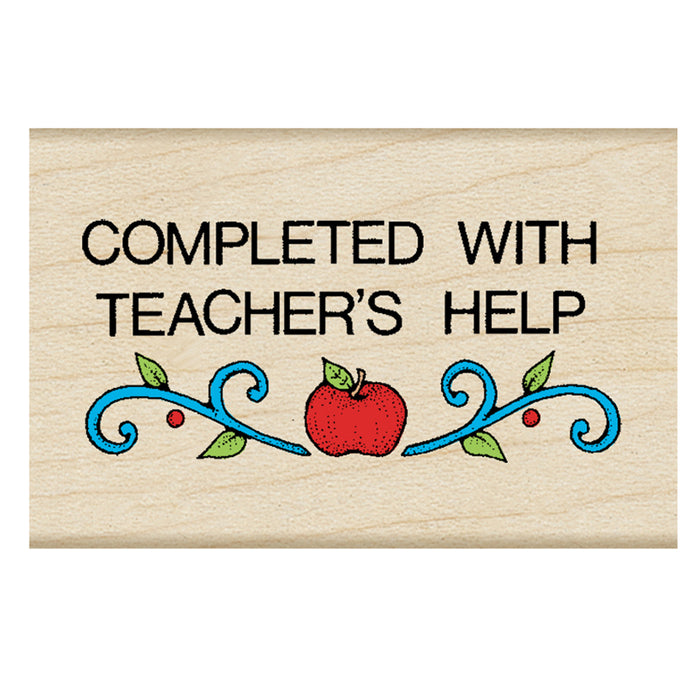Completed With Teacher's Help Stamp, Pack of 3