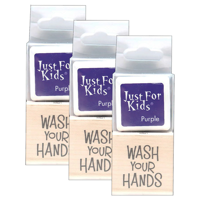 Just for Kids® Wash Your Hands Herokids Stamp With Ink, Pack of 3