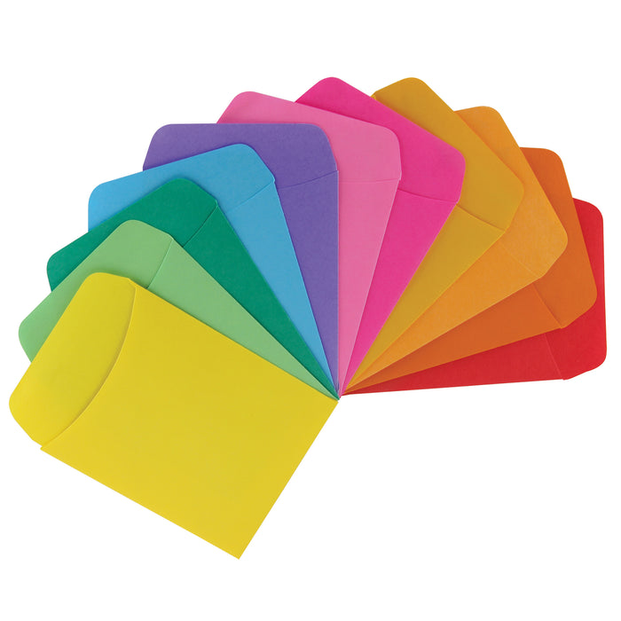 Non-Adhesive Library Pockets, Bright Colors, 30 Per Pack, 6 Packs
