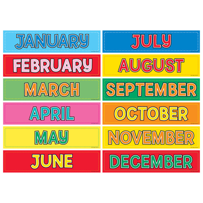 Monthly Calendar Cards, 12 Per Pack, 3 Packs
