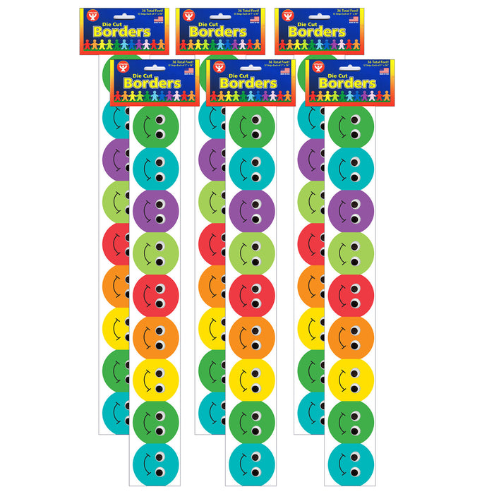Smiley Face Mighty Brights™ Border, 36 Feet Per Pack, 6 Packs