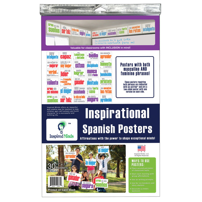 Card Stock Posters, Set of 30, Spanish