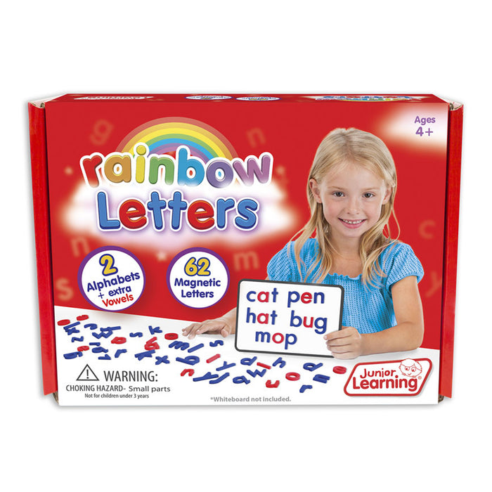 Rainbow Letters, Magnetic, 62 Per Pack, 3 Packs