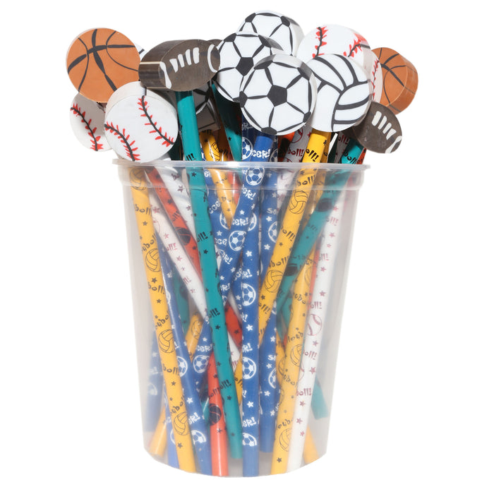 PENCIL AND ERASER TOPPER SPORTS
