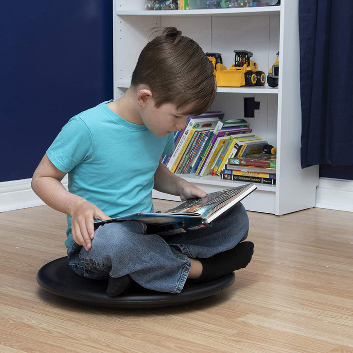 Floor Wobbler™ Balance Disc for Sitting, Standing, or Fitness, Black