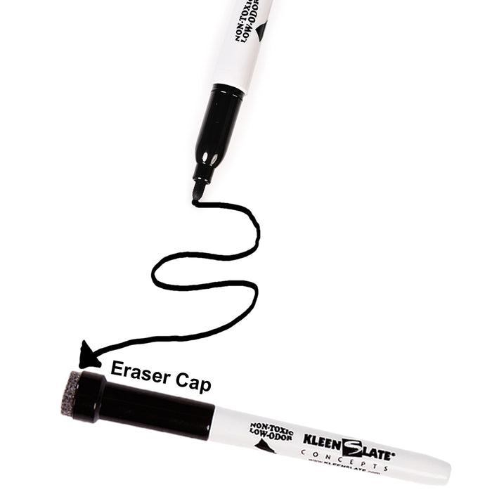 32PK SMALL BLACK DRY ERASE MARKERS