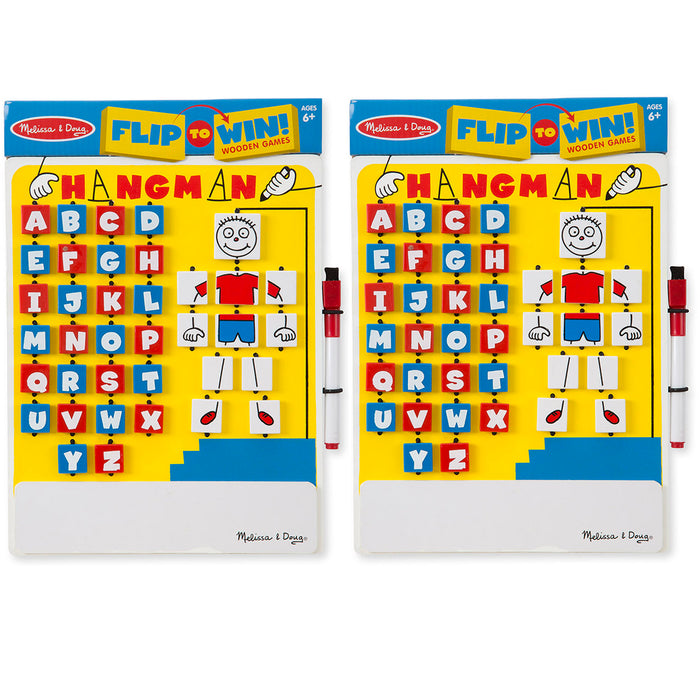 Flip-to-Win Hangman Travel Game, Pack of 2