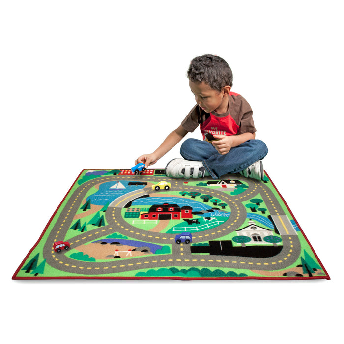 ROUND THE TOWN ROAD RUG & CAR SET