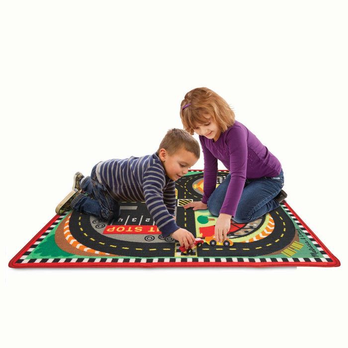 Round the Speedway Race Track Rug & Car Set