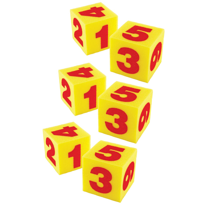 Giant Soft Numeral Cubes, 2 Per Pack, 3 Packs