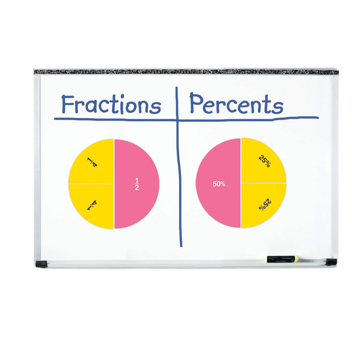 Double-sided Magnetic Fraction Circles, Pack of 9