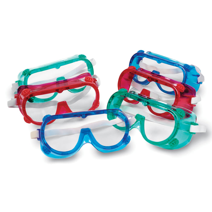 Colored Safety Goggles, 6 Per Pack