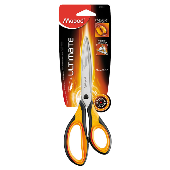 8" Ultimate Scissors With Double Soft Rings, Pack of 3