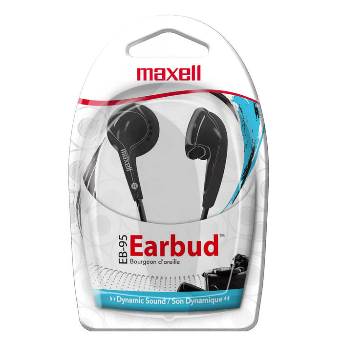 Budget Stereo Earbuds, Black, Pack of 6