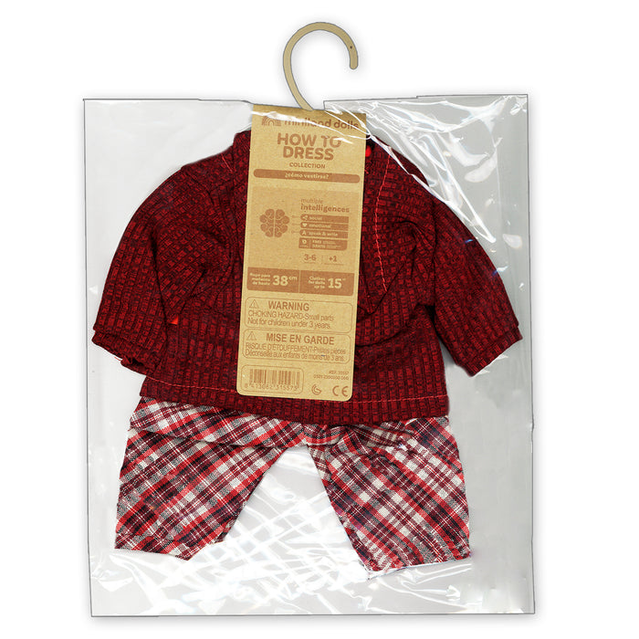 DOLL CLOTHES COLD WEATHER PANTS RED