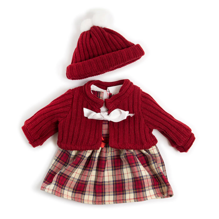DOLL CLOTHES COLD WEATHER DRESS RED