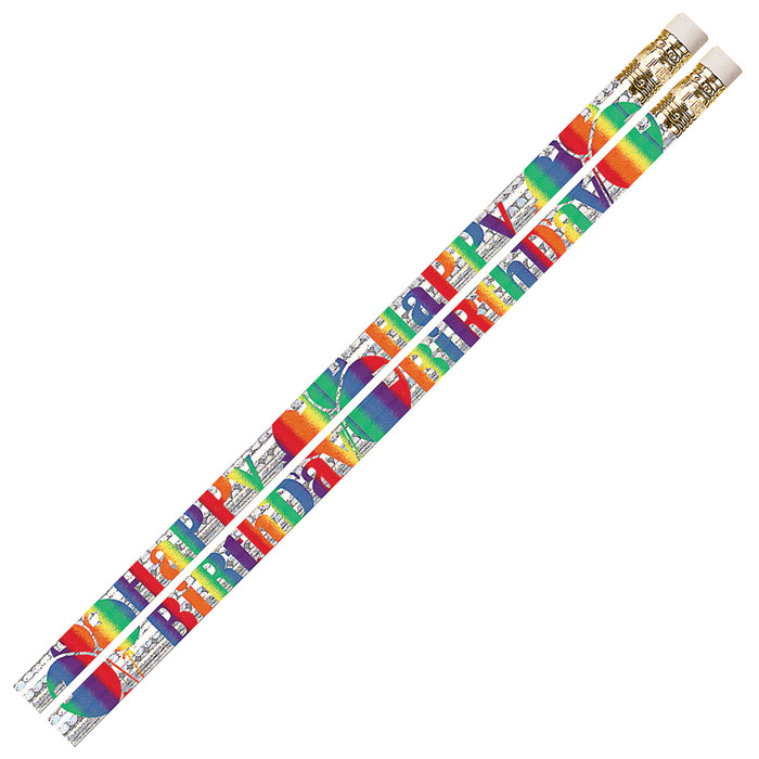 Birthday Blitz Motivational Pencils, 12 Per Pack, 12 Packs