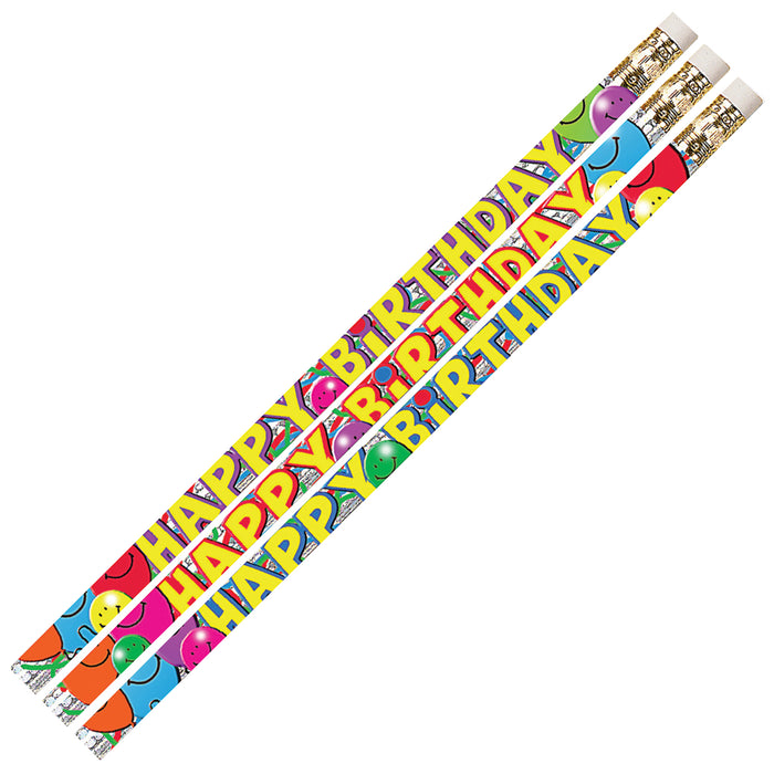 Birthday Bash Motivational-Fun Pencils, 12 Per Pack, 12 Packs