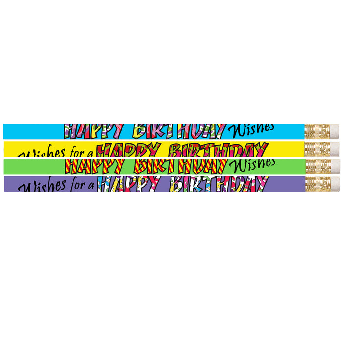 Musgrave Happy Birthday Wishes Pencil, Pack of 144