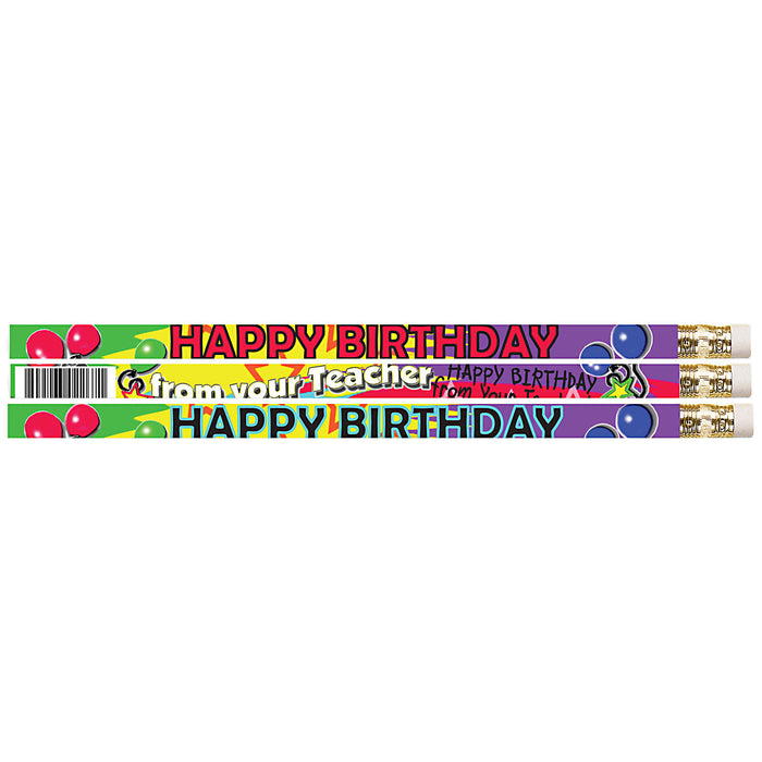 Happy Birthday From Your Teacher Motivational Pencil, Pack of 144