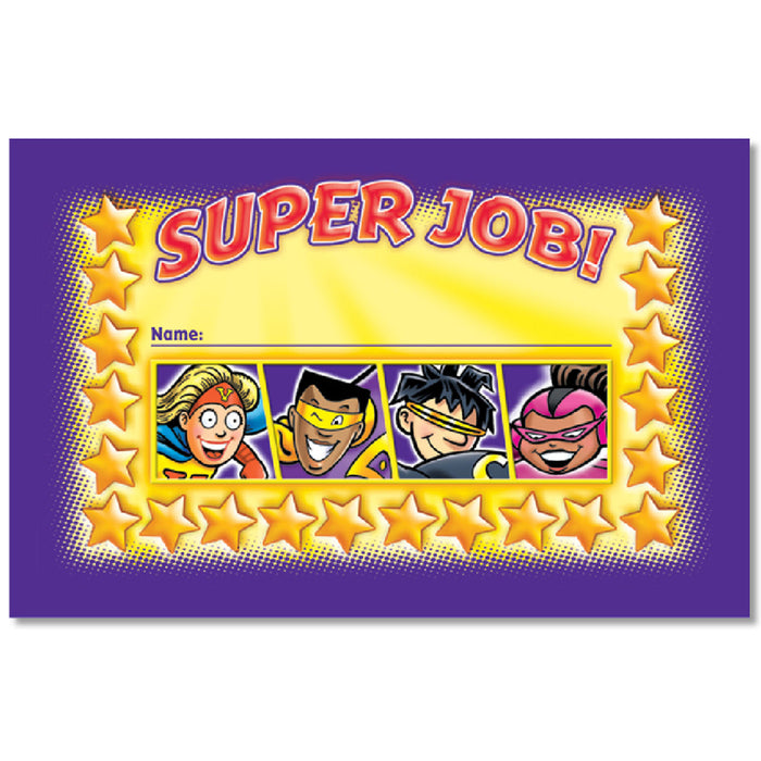 Superheroes Incentive Punch Cards, 36 Per Pack, 6 Packs