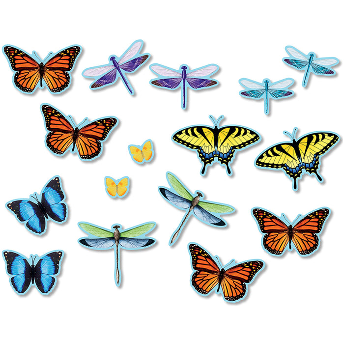 Bulletin Board Accents, Butterflies & Dragonflies, 64 Pieces Per Pack, 6 Packs