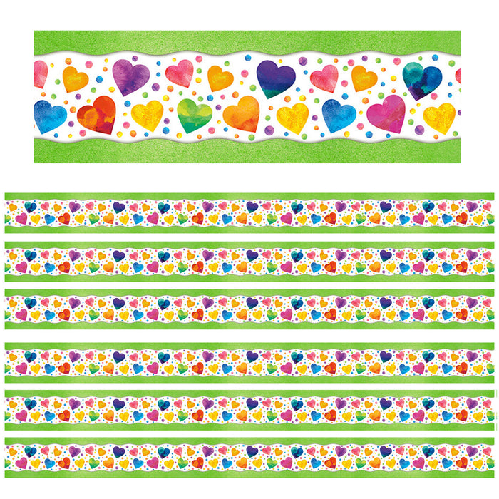 (6 PK) WATERCOLOR HEARTS TRIMMER