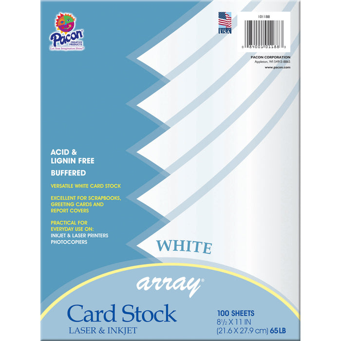 ARRAY CARD STOCK WHITE 100 SHEETS