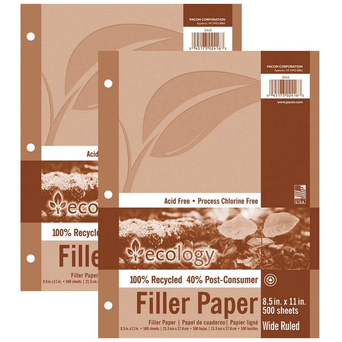 (2 PK) RECYCLED FILLER PAPER WHT