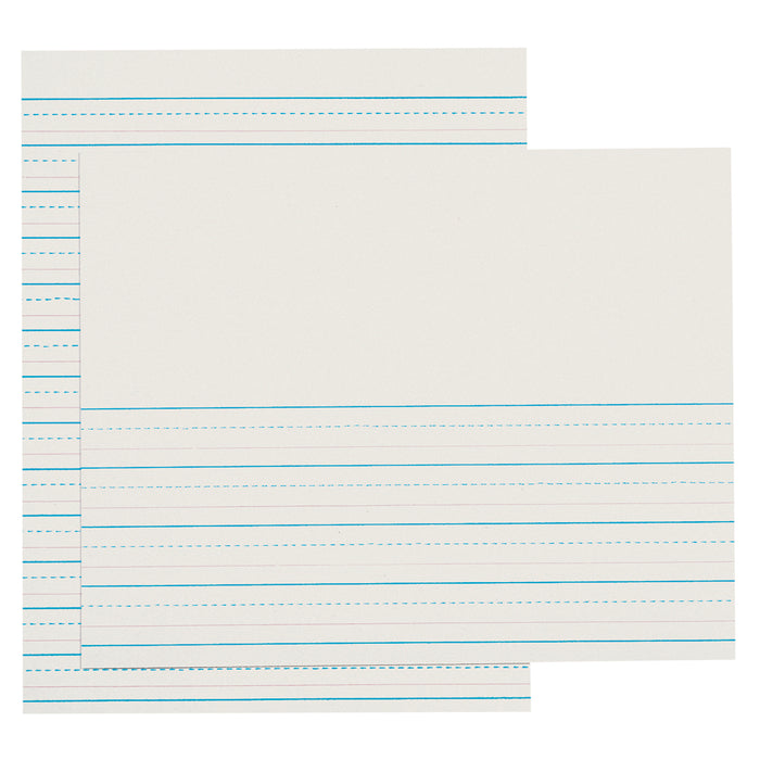 Newsprint Handwriting Paper, Skip-A-Line, Grades 2-3, 1-2" x 1-4" x 1-4" Ruled Short, 8-1-2" x 11", 500 Sheets Per Pack, 3 Packs