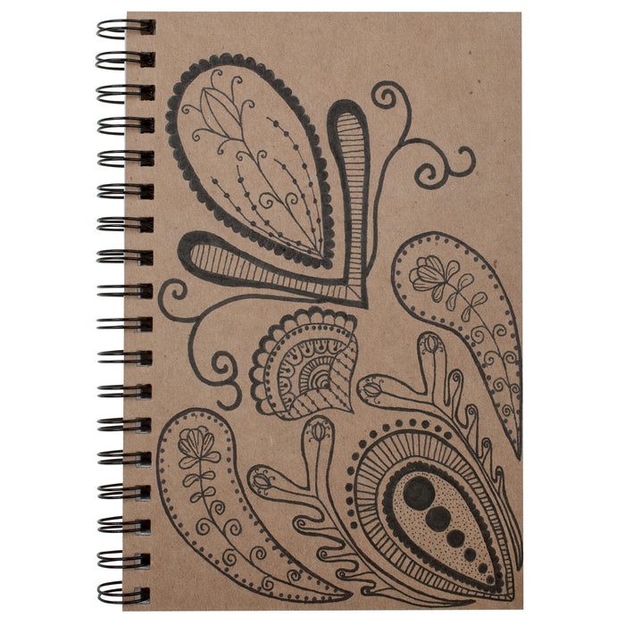 Create Your Own Cover Sketch Diary, Natural Chip Cover, 9" x 6", 50 Sheets, Pack of 6