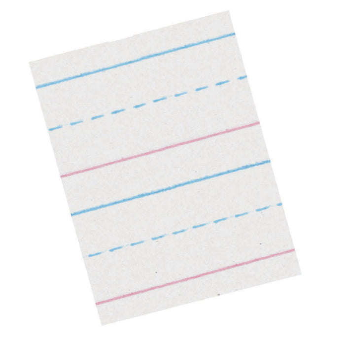 Sulphite Handwriting Paper, Dotted Midline, Grade 1, 5-8" x 5-16" x 5-16" Ruled Long, 10-1-2" x 8", 500 Sheets Per Pack, 2 Packs