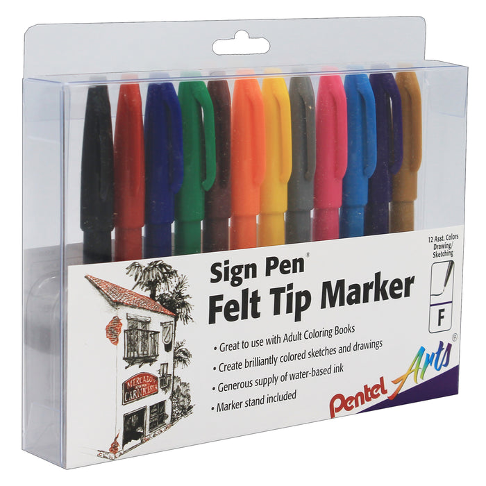 PENTEL SIGN PENS 12 COUNT ASSORTED