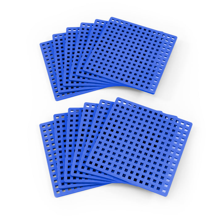 Plus-Plus® Baseplates, Classroom Pack, Blue, Set of 12